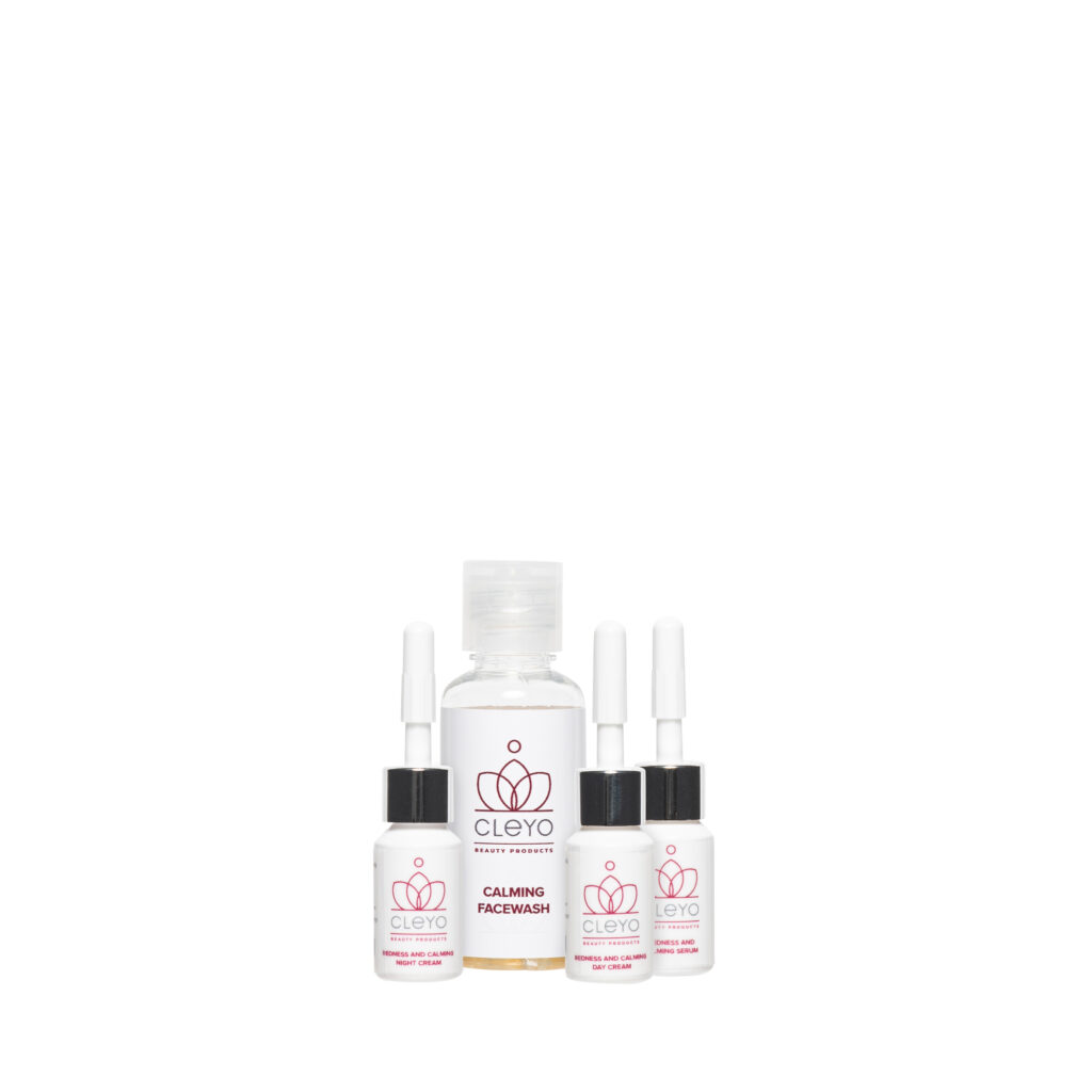 miniset redness and calming cleyo beauty products